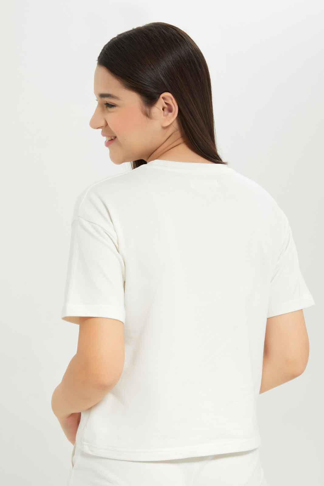 Redtag-Girls-White-Drop-Shoulder-Top-Category:T-Shirts,-Colour:White,-Deals:New-In,-Dept:Girls,-Filter:Senior-Girls-(8-to-14-Yrs),-GSR-T-Shirts,-New-In-GSR-APL,-Non-Sale,-S23B,-Section:Girls-(0-to-14Yrs)-Senior-Girls-9 to 14 Years