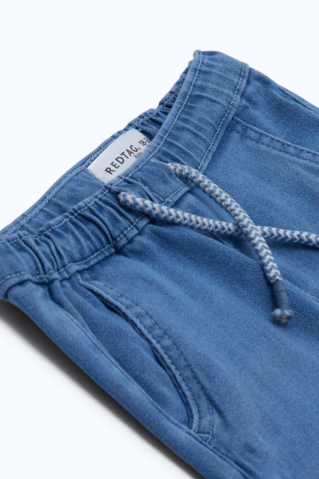 Redtag-Boys-Pull-On-Light-Wash-Denim-Shorts-Category:Shorts,-Colour:Light-Wash,-Deals:New-In,-Dept:Boys,-Filter:Infant-Boys-(3-to-24-Mths),-INB-Shorts,-New-In-INB-APL,-Non-Sale,-S23B,-Section:Boys-(0-to-14Yrs)-Infant-Boys-3 to 24 Months