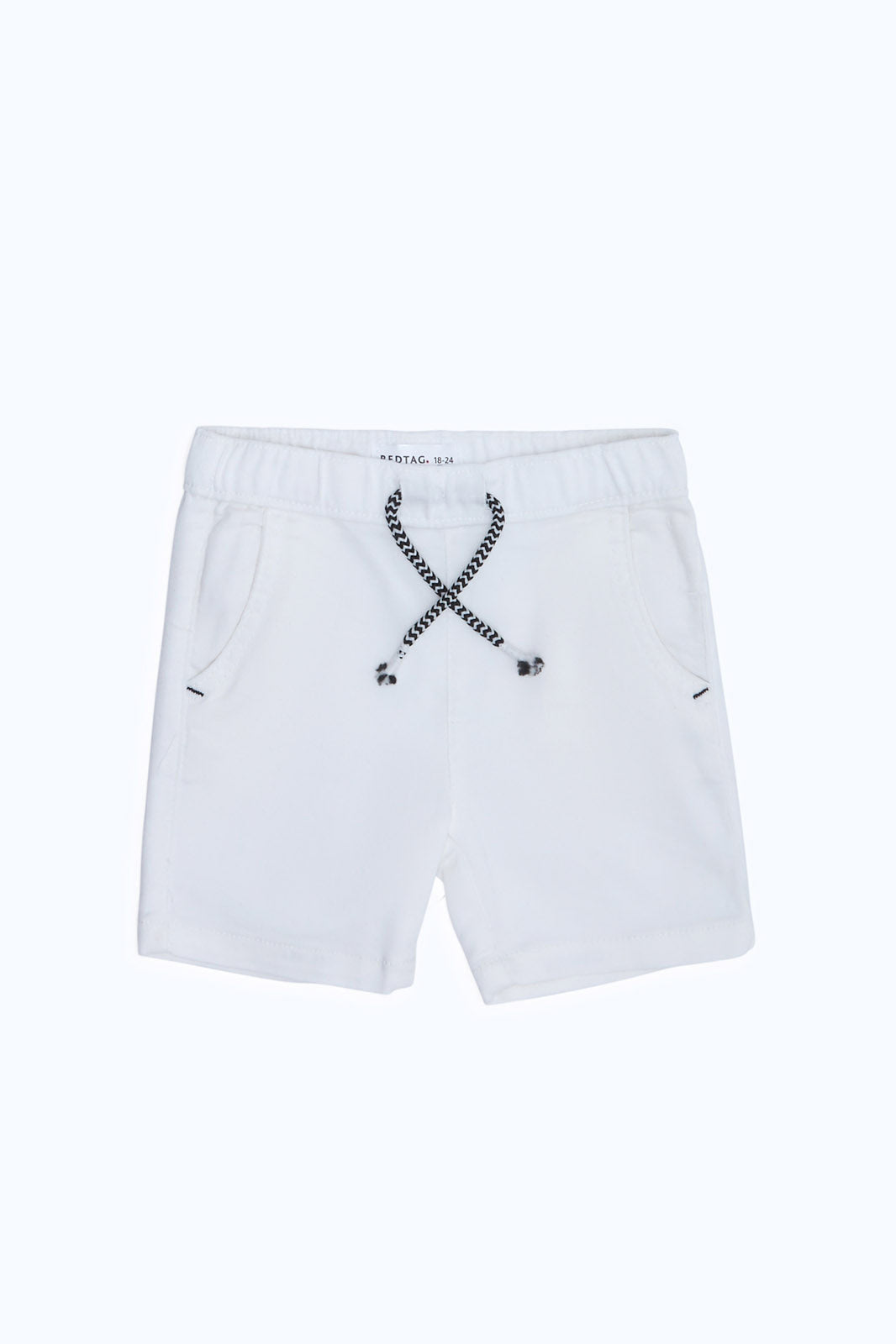 Redtag-Boys-Pull-On-White-Denim-Shorts-Category:Shorts,-Colour:White,-Deals:New-In,-Dept:Boys,-Filter:Infant-Boys-(3-to-24-Mths),-INB-Shorts,-New-In-INB-APL,-Non-Sale,-S23B,-Section:Boys-(0-to-14Yrs)-Infant-Boys-3 to 24 Months