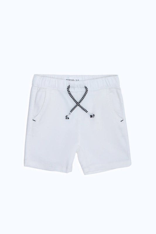 Redtag-Boys-Pull-On-White-Denim-Shorts-Category:Shorts,-Colour:White,-Deals:New-In,-Dept:Boys,-Filter:Infant-Boys-(3-to-24-Mths),-INB-Shorts,-New-In-INB-APL,-Non-Sale,-S23B,-Section:Boys-(0-to-14Yrs)-Infant-Boys-3 to 24 Months