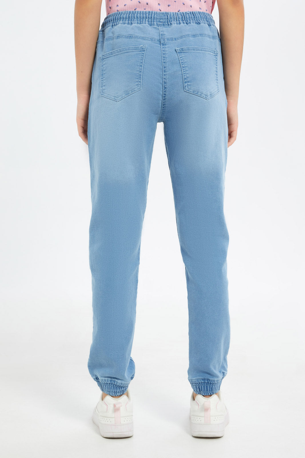 Redtag-Girls-Lt-Wash-Knitted-Jogger-Category:Jeggings,-Colour:Light-Wash,-Deals:New-In,-Dept:Girls,-Filter:Senior-Girls-(8-to-14-Yrs),-FIT-WALL-(FTW),-GSR-Jeggings,-H1:KWR,-H2:GSR,-H3:DNB,-H4:JEG,-New-In-GSR-APL,-Non-Sale,-S23B,-Season:S23B,-Section:Girls-(0-to-14Yrs)-Senior-Girls-9 to 14 Years
