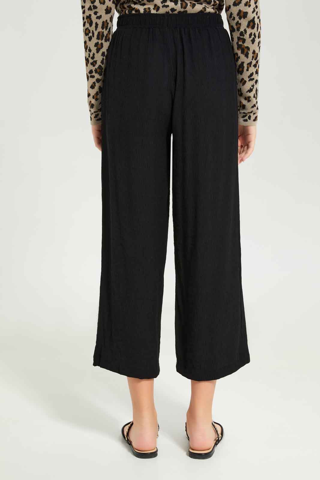 Redtag-Girls-Black-Culottes-Category:Trousers,-Colour:Black,-Deals:New-In,-Dept:Girls,-Filter:Senior-Girls-(8-to-14-Yrs),-GSR-Trousers,-New-In-GSR-APL,-Non-Sale,-S23B,-Section:Girls-(0-to-14Yrs),-VLM-Senior-Girls-9 to 14 Years