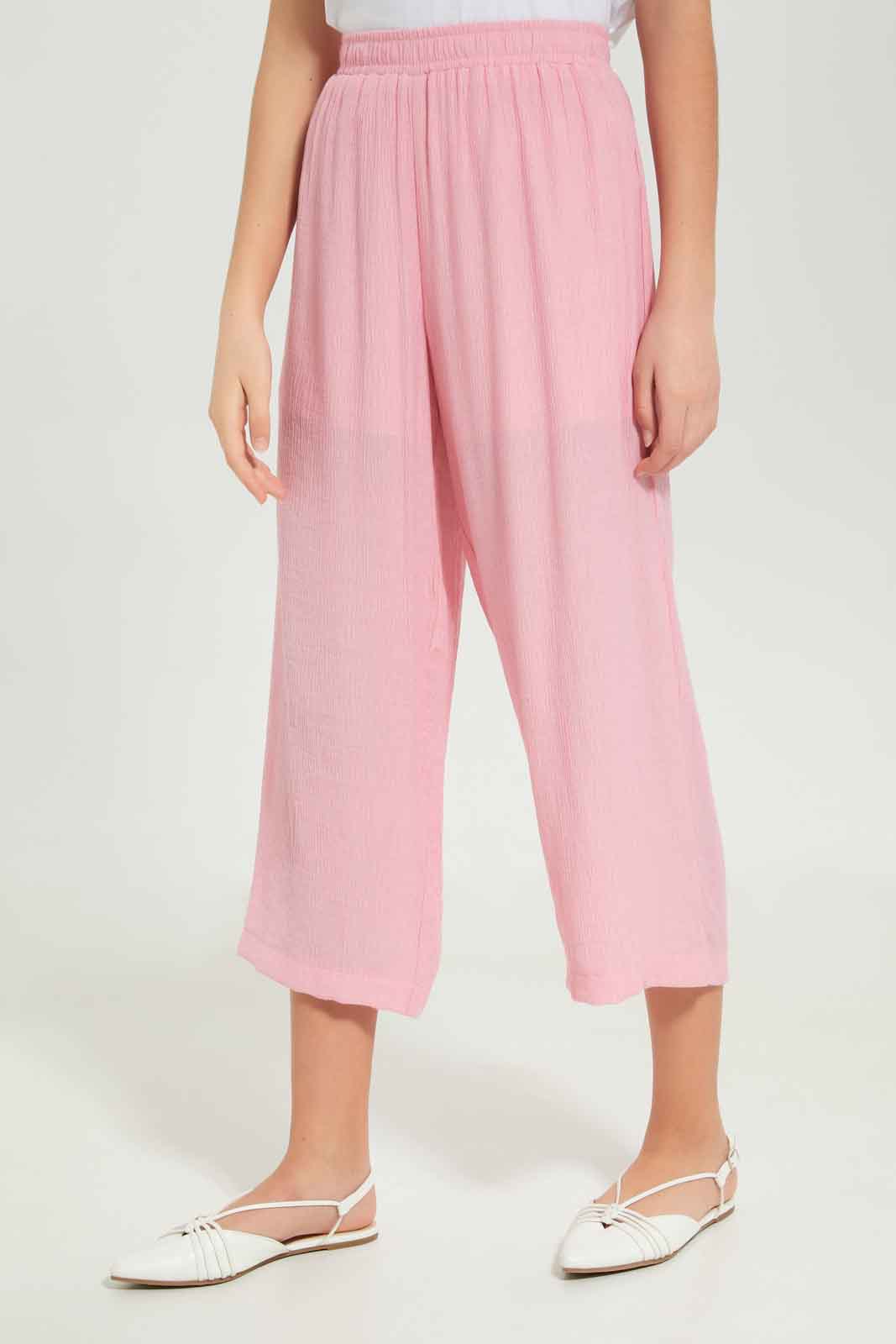 Redtag-Girls-Pink-Culottes-Category:Trousers,-Colour:Apricot,-Deals:New-In,-Dept:Girls,-Filter:Senior-Girls-(8-to-14-Yrs),-GSR-Trousers,-New-In-GSR-APL,-Non-Sale,-S23B,-Section:Girls-(0-to-14Yrs),-VLM-Senior-Girls-9 to 14 Years
