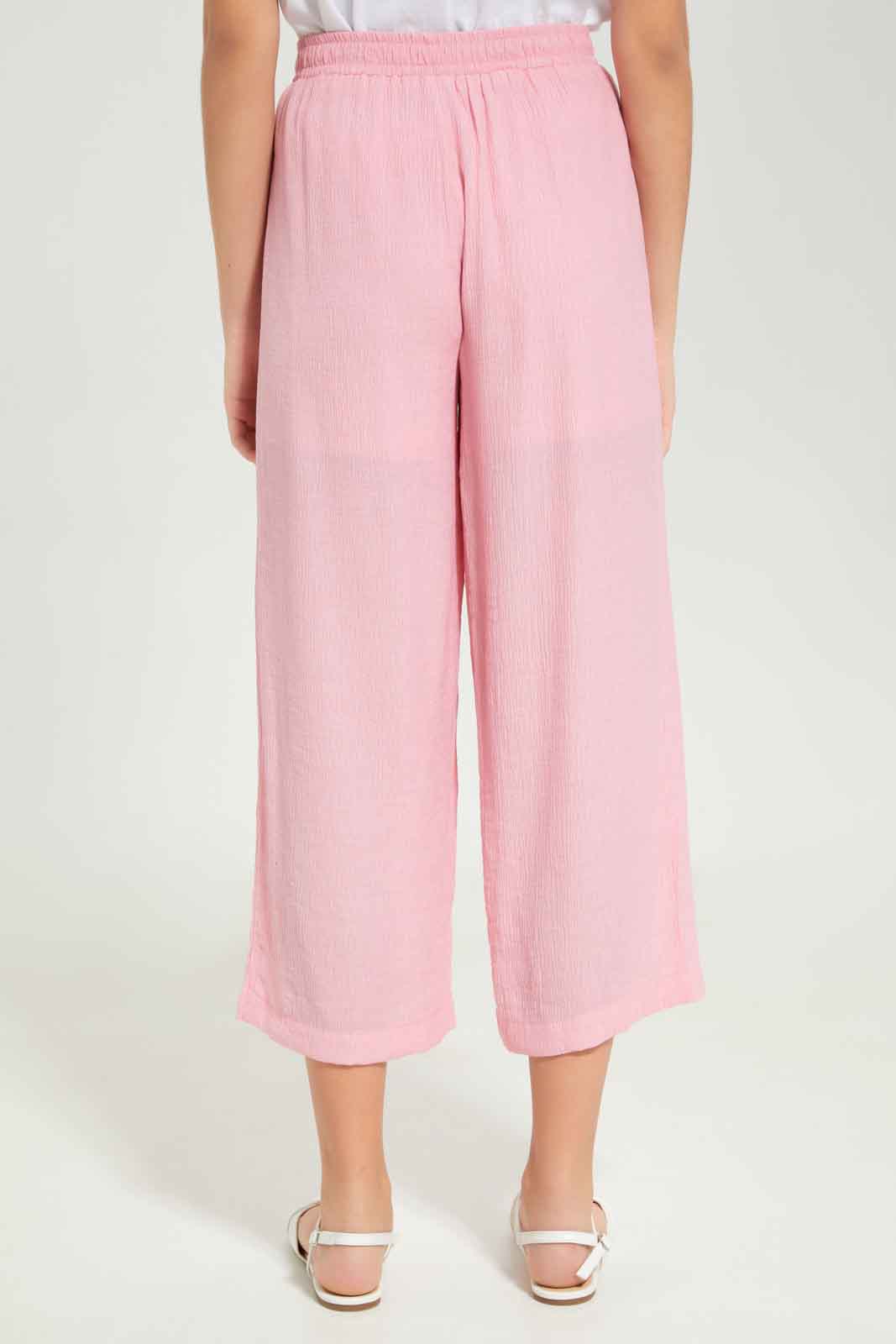 Redtag-Girls-Pink-Culottes-Category:Trousers,-Colour:Apricot,-Deals:New-In,-Dept:Girls,-Filter:Senior-Girls-(8-to-14-Yrs),-GSR-Trousers,-New-In-GSR-APL,-Non-Sale,-S23B,-Section:Girls-(0-to-14Yrs),-VLM-Senior-Girls-9 to 14 Years