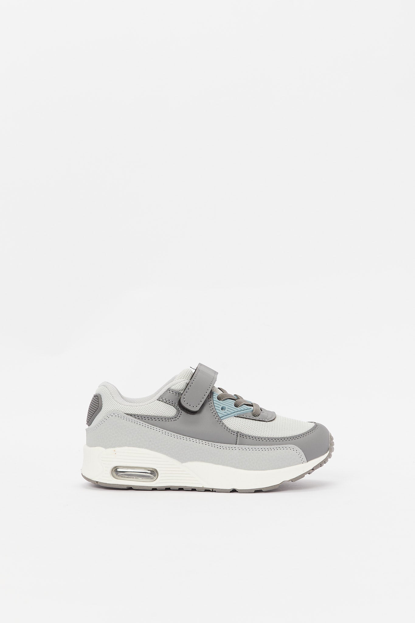 Redtag-Grey-Airbag-Sole-Sneaker-BSR-Trainers,-Category:Shoes,-Colour:Grey,-Deals:New-In,-Filter:Boys-Footwear-(5-to-14-Yrs),-H1:FOO,-H2:BSR,-H3:TRN,-H4:CLT,-N/A,-New-In-BSR-FOO,-Non-Sale,-S23B,-Season:S23B,-Section:Boys-(0-to-14Yrs)-Senior-Boys-5 to 14 Years
