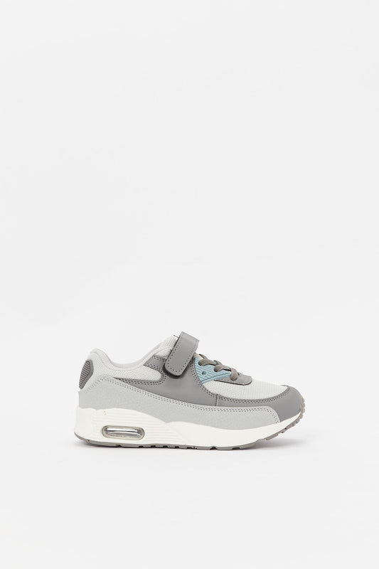 Redtag-Grey-Airbag-Sole-Sneaker-BSR-Trainers,-Category:Shoes,-Colour:Grey,-Deals:New-In,-Filter:Boys-Footwear-(5-to-14-Yrs),-H1:FOO,-H2:BSR,-H3:TRN,-H4:CLT,-N/A,-New-In-BSR-FOO,-Non-Sale,-S23B,-Season:S23B,-Section:Boys-(0-to-14Yrs)-Senior-Boys-5 to 14 Years