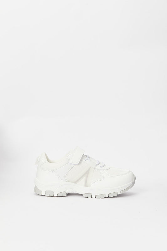Redtag-Grey-Material-Block-Sneaker-BSR-Trainers,-Category:Shoes,-Colour:White,-Deals:New-In,-Filter:Boys-Footwear-(5-to-14-Yrs),-H1:FOO,-H2:BSR,-H3:TRN,-H4:CLT,-N/A,-New-In-BSR-FOO,-Non-Sale,-S23B,-Season:S23B,-Section:Boys-(0-to-14Yrs)-Senior-Boys-5 to 14 Years