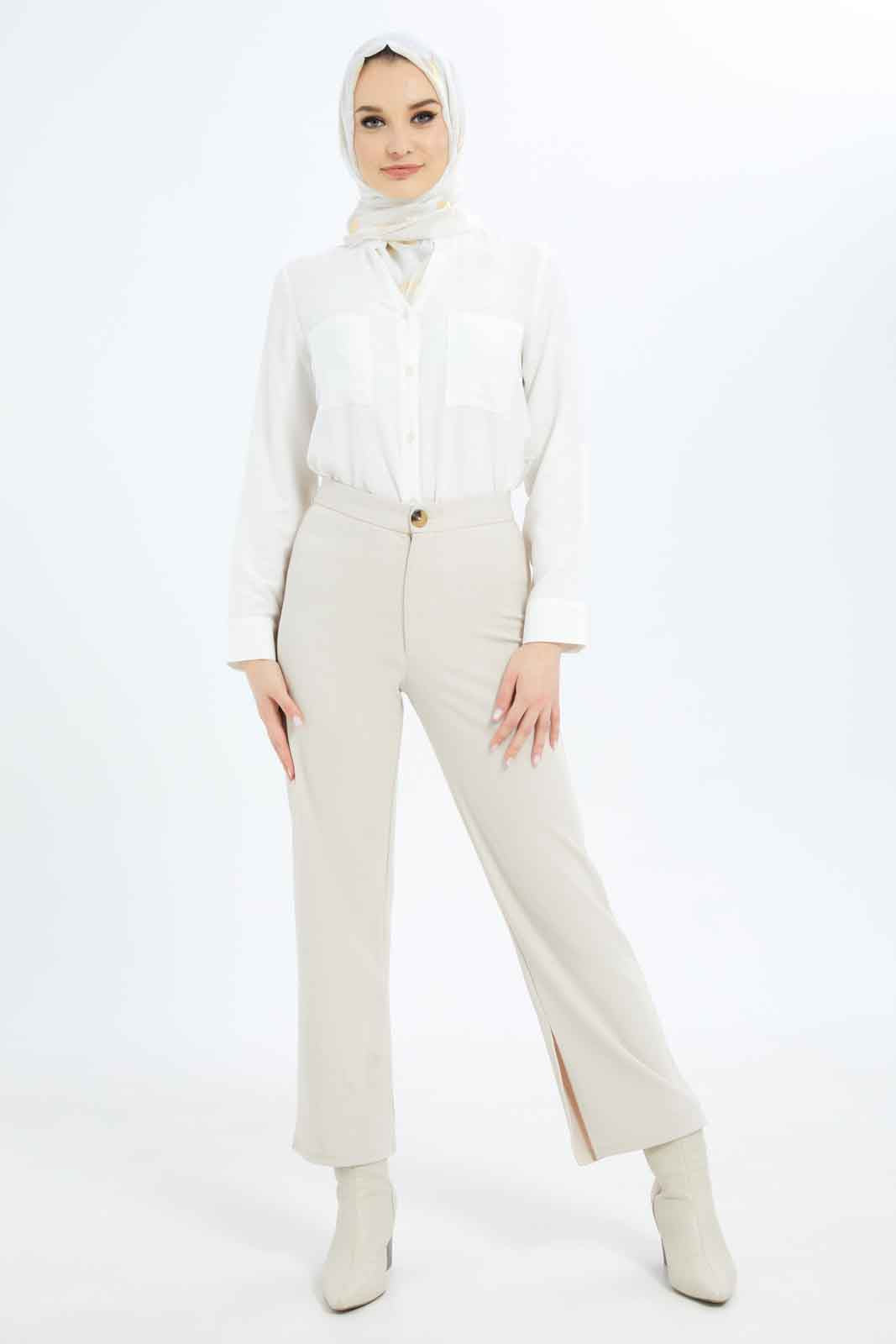 Redtag-Women-Front-Buttoned-Chinese-Collar-Blouse-Category:Blouses,-Colour:Ivory,-Deals:New-In,-Dept:Ladieswear,-Filter:Women's-Clothing,-LMC,-New-In-Women-APL,-Non-Sale,-S23B,-Section:Women,-Women-Blouses--