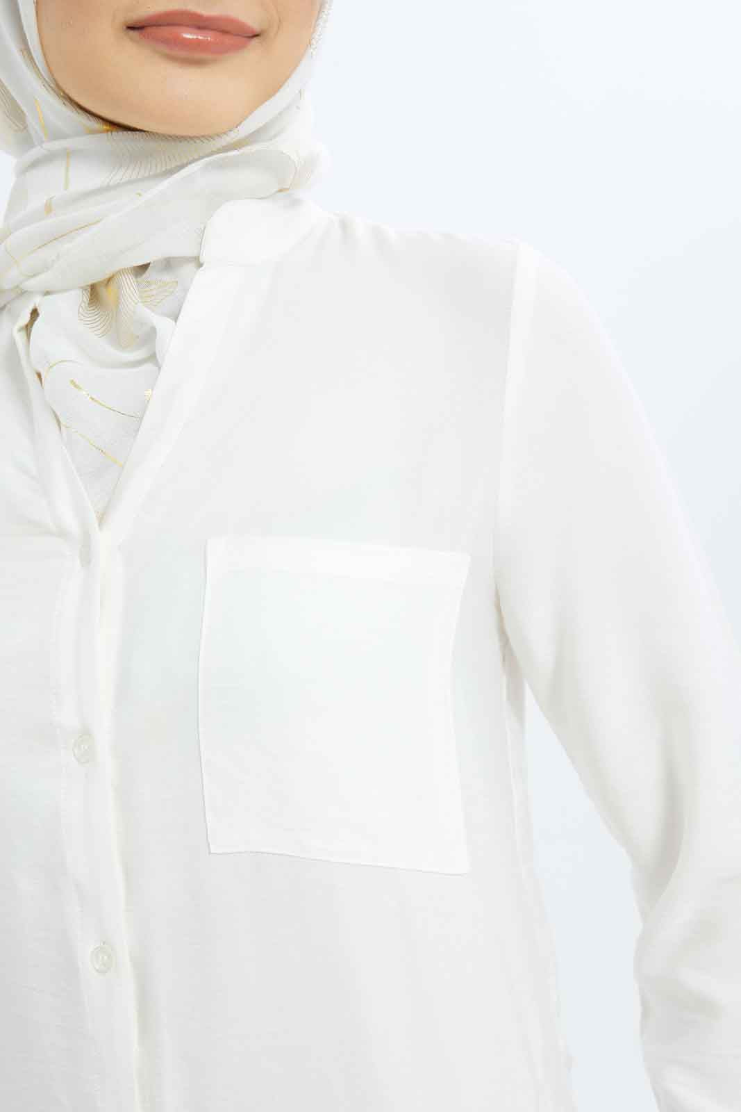 Redtag-Women-Front-Buttoned-Chinese-Collar-Blouse-Category:Blouses,-Colour:Ivory,-Deals:New-In,-Dept:Ladieswear,-Filter:Women's-Clothing,-LMC,-New-In-Women-APL,-Non-Sale,-S23B,-Section:Women,-Women-Blouses--