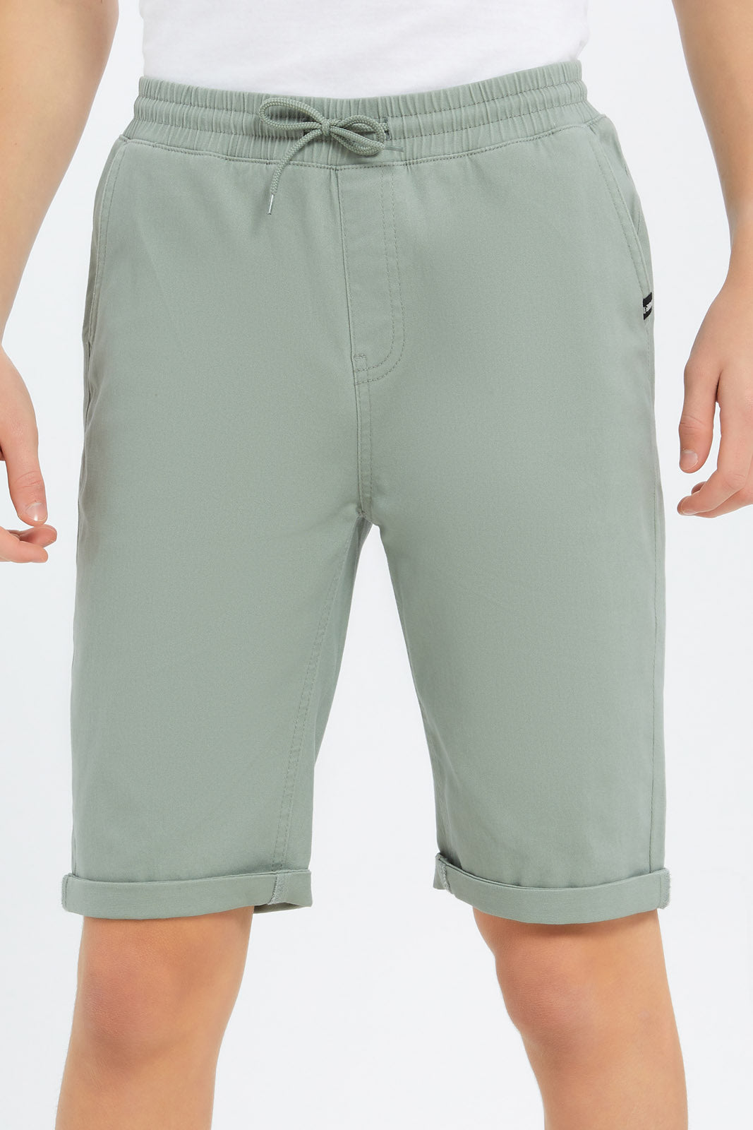 Redtag-Boys-Mint-Pull-On-Trouser-Short-BSR-Shorts,-Category:Shorts,-Colour:Mint,-Deals:New-In,-Dept:Boys,-Filter:Senior-Boys-(8-to-14-Yrs),-New-In-BSR-APL,-Non-Sale,-S23C,-Section:Boys-(0-to-14Yrs),-TBL-Senior-Boys-9 to 14 Years