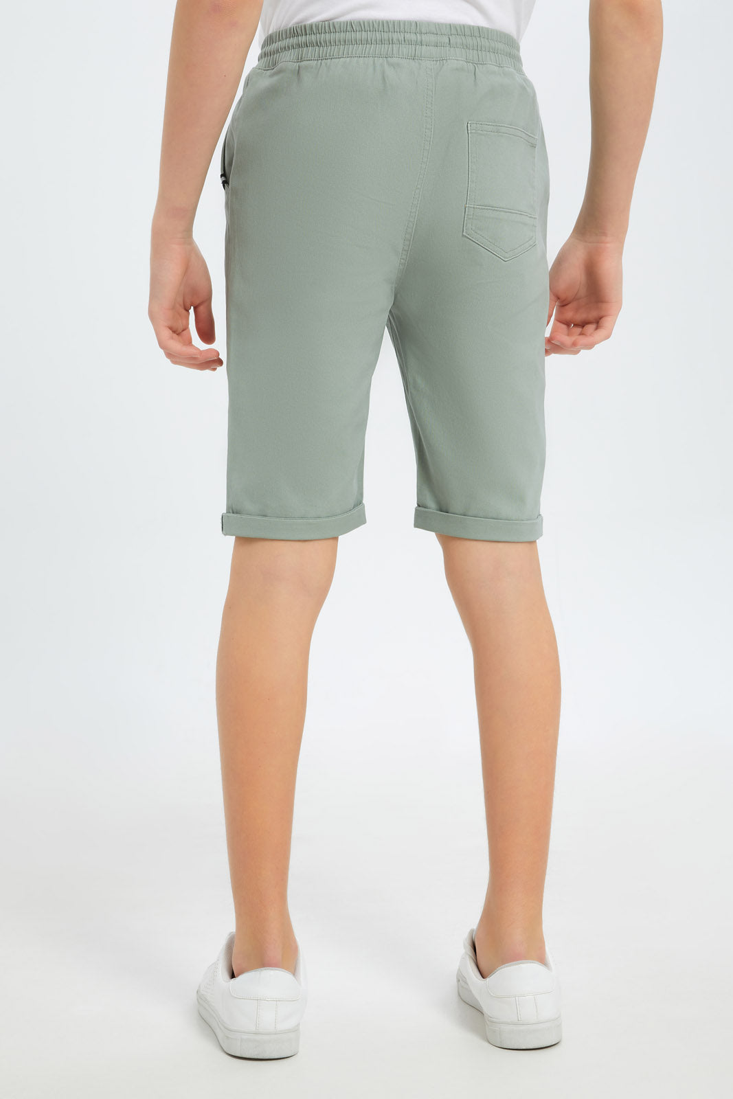 Redtag-Boys-Mint-Pull-On-Trouser-Short-BSR-Shorts,-Category:Shorts,-Colour:Mint,-Deals:New-In,-Dept:Boys,-Filter:Senior-Boys-(8-to-14-Yrs),-New-In-BSR-APL,-Non-Sale,-S23C,-Section:Boys-(0-to-14Yrs),-TBL-Senior-Boys-9 to 14 Years