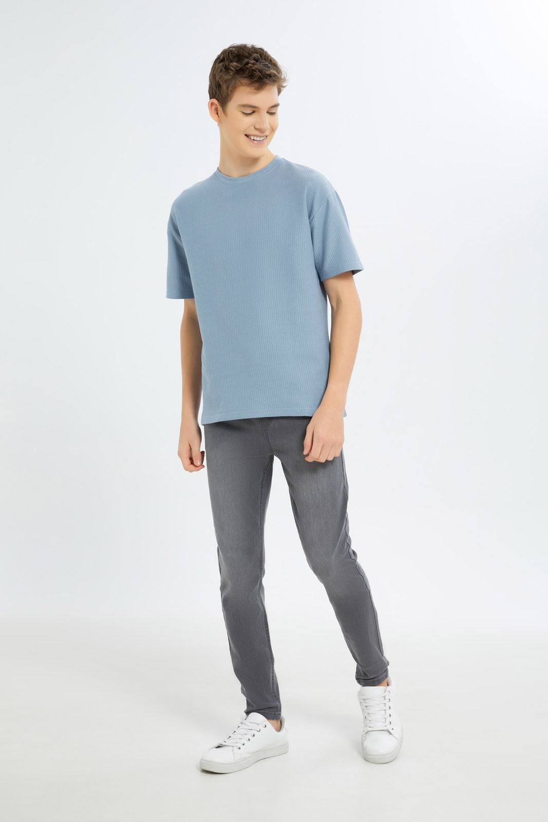 Redtag-Boys-Sky-Blue-Oversize-Jacquard-Tee-BSR-T-Shirts,-Category:T-Shirts,-Colour:Sky-Blue,-Deals:New-In,-Dept:Boys,-Filter:Senior-Boys-(8-to-14-Yrs),-H1:KWR,-H2:BSR,-H3:TSH,-H4:TSH,-New-In-BSR-APL,-Non-Sale,-S23B,-Season:S23B,-Section:Boys-(0-to-14Yrs),-VLM-Senior-Boys-9 to 14 Years