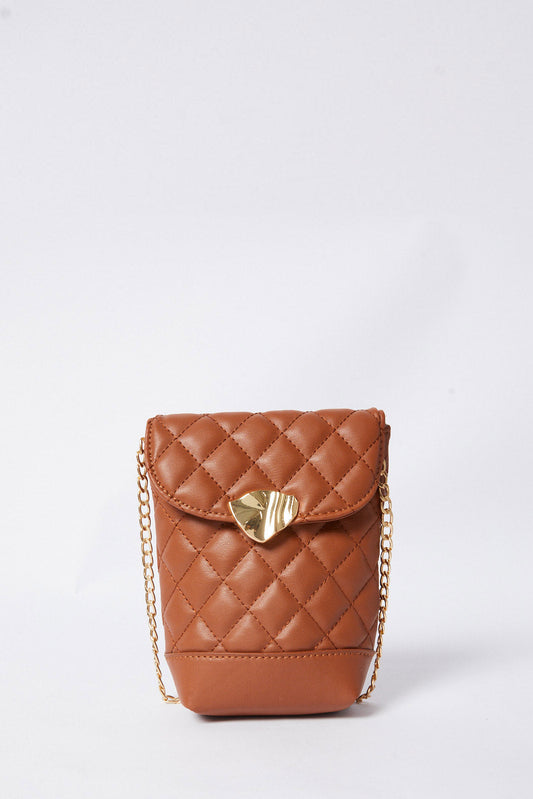 Redtag-Tan-Quilted-Mobile-Case-Category:Bags,-Colour:Tan,-Filter:Women's-Accessories,-H1:ACC,-H2:LAD,-H3:LAB,-H4:SHP,-New-In,-New-In-Women-ACC,-Non-Sale,-S23B,-Season:S23B,-Section:Women,-Women-Bags-Women-