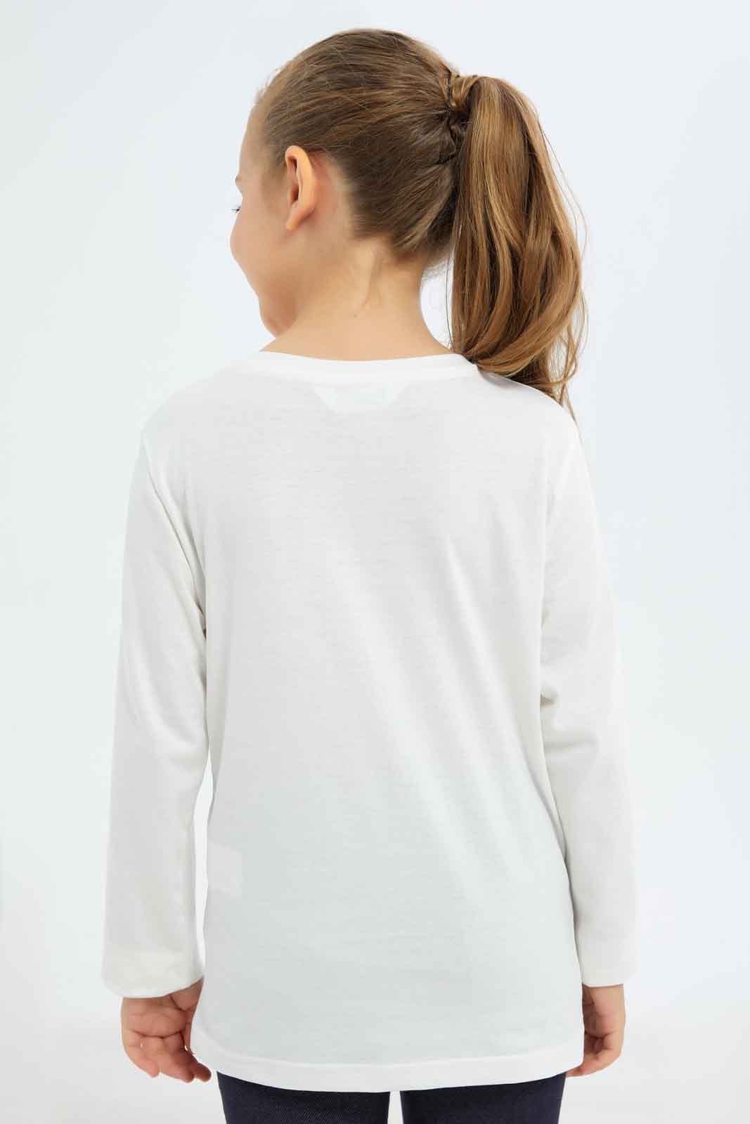 Redtag-Girls-Cream-Teddy-Bear-Tee-Category:T-Shirts,-Colour:Cream,-Deals:New-In,-Dept:Girls,-Filter:Girls-(2-to-8-Yrs),-GIR-T-Shirts,-New-In-GIR-APL,-Non-Sale,-S23A,-Section:Girls-(0-to-14Yrs)-Girls-2 to 8 Years