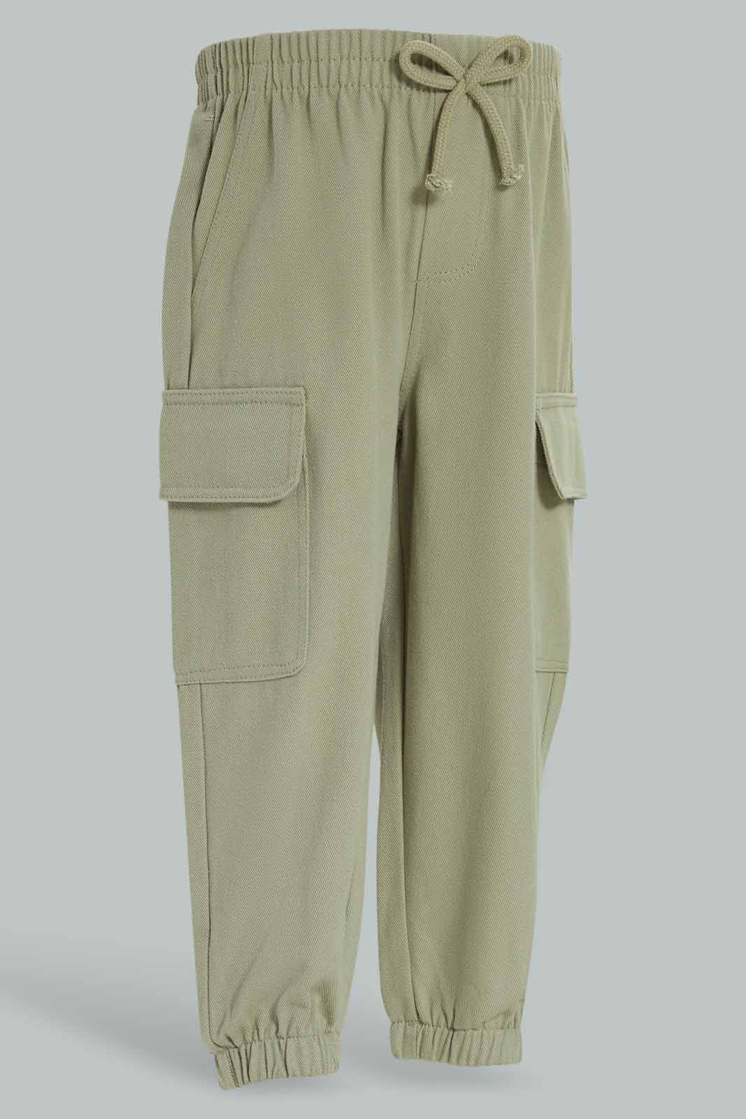 Redtag-Girls-Olive-Paper-Bag-Trousser-Category:Trousers,-Colour:Olive,-Deals:New-In,-Dept:Girls,-Filter:Infant-Girls-(3-to-24-Mths),-ING-Trousers,-New-In-ING-APL,-Non-Sale,-S23A,-Section:Girls-(0-to-14Yrs)-Infant-Girls-