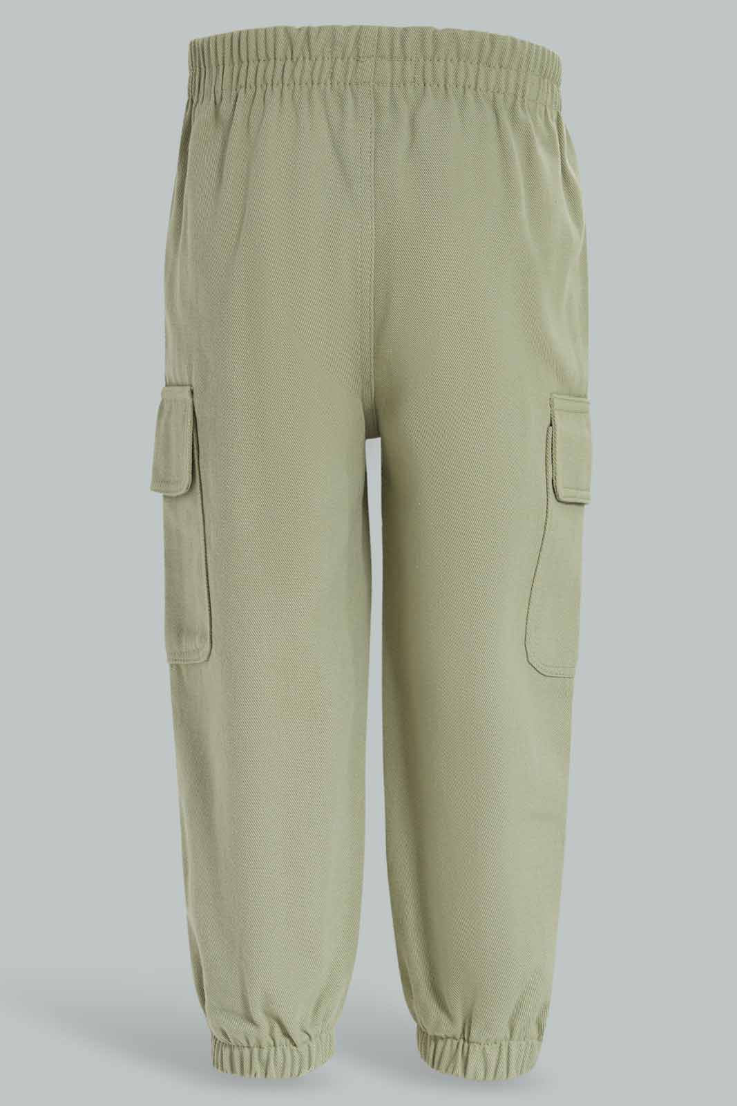 Redtag-Girls-Olive-Paper-Bag-Trousser-Category:Trousers,-Colour:Olive,-Deals:New-In,-Dept:Girls,-Filter:Infant-Girls-(3-to-24-Mths),-ING-Trousers,-New-In-ING-APL,-Non-Sale,-S23A,-Section:Girls-(0-to-14Yrs)-Infant-Girls-