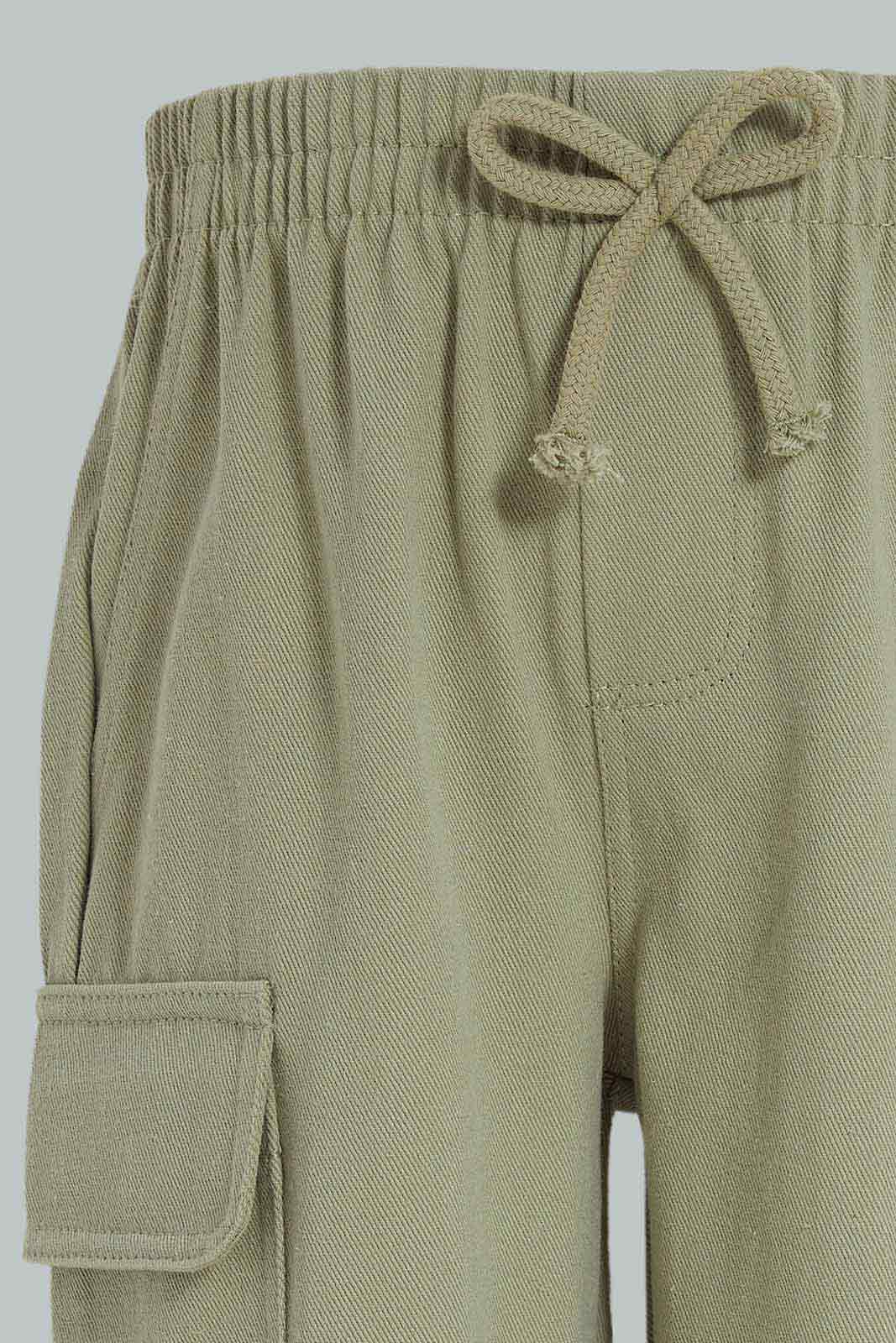 Redtag-Girls-Olive-Paper-Bag-Trousser-Category:Trousers,-Colour:Olive,-Deals:New-In,-Dept:Girls,-Filter:Infant-Girls-(3-to-24-Mths),-ING-Trousers,-New-In-ING-APL,-Non-Sale,-S23A,-Section:Girls-(0-to-14Yrs)-Infant-Girls-