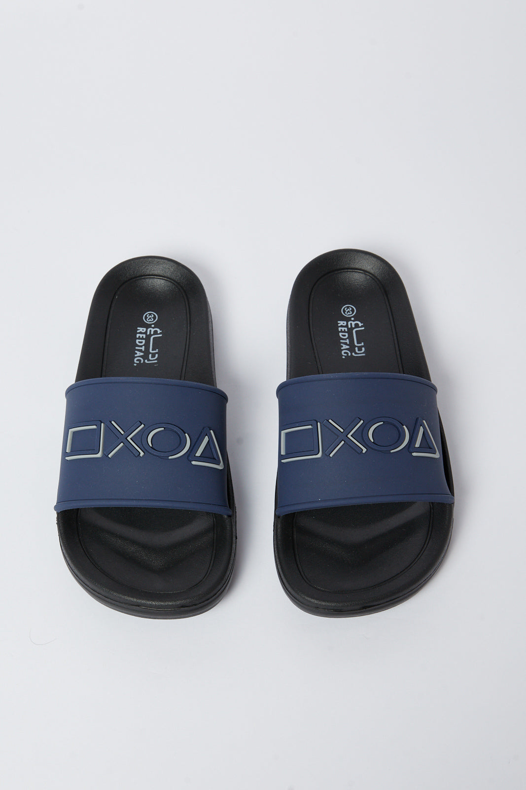 Redtag-Navy-Gamepad-Embossed-Slide-BSR-Flip-Flops,-Category:Shoes,-Colour:Navy,-Deals:New-In,-Filter:Boys-Footwear-(5-to-14-Yrs),-N/A,-New-In-BSR-FOO,-Non-Sale,-S23A,-Section:Boys-(0-to-14Yrs)-Senior-Boys-5 to 14 Years