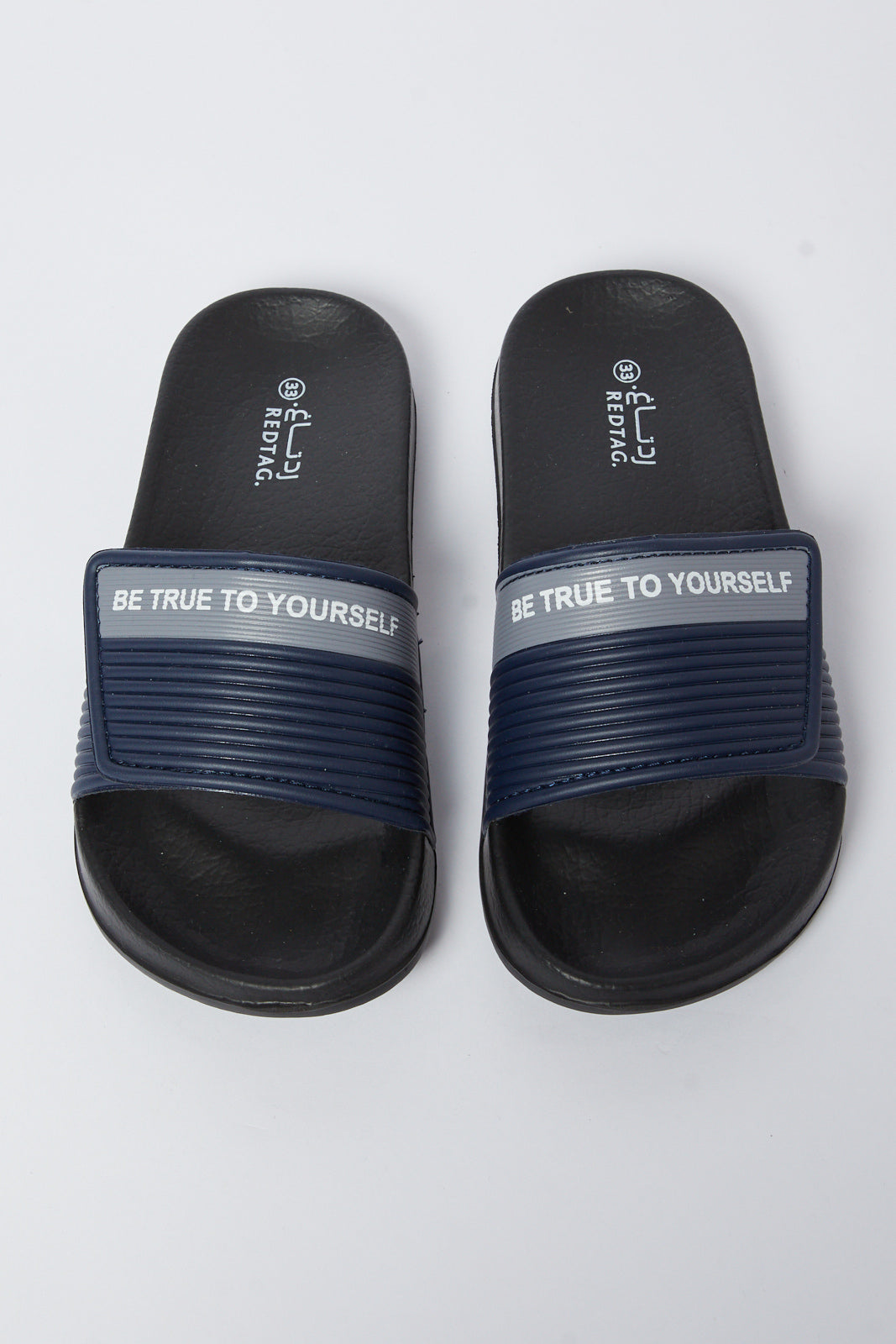 Redtag-Navy-Slogan-Print-Slide-BSR-Flip-Flops,-Category:Shoes,-Colour:Navy,-Deals:New-In,-Filter:Boys-Footwear-(5-to-14-Yrs),-N/A,-New-In-BSR-FOO,-Non-Sale,-S23A,-Section:Boys-(0-to-14Yrs)-Senior-Boys-5 to 14 Years