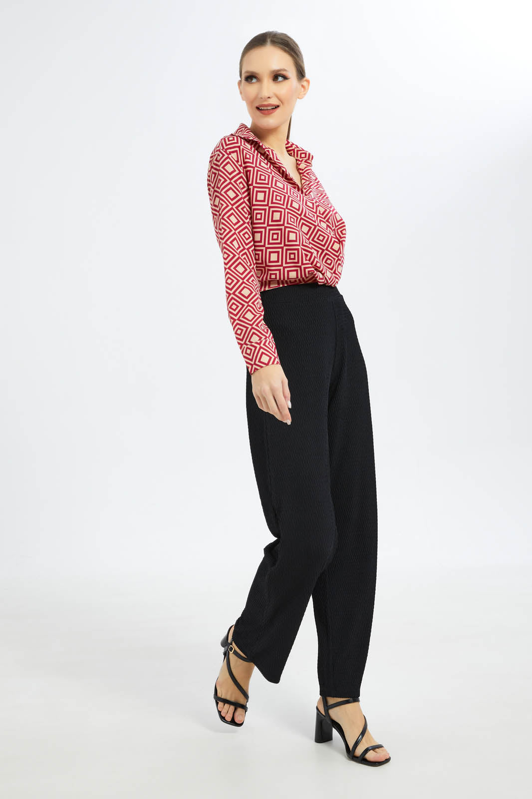 Redtag-Women-Printed-Wrap-Shirt-Category:Blouses,-Colour:Assorted,-Deals:New-In,-Dept:Ladieswear,-Filter:Women's-Clothing,-New-In-Women-APL,-Non-Sale,-S23B,-Section:Women,-Women-Blouses-Women's-