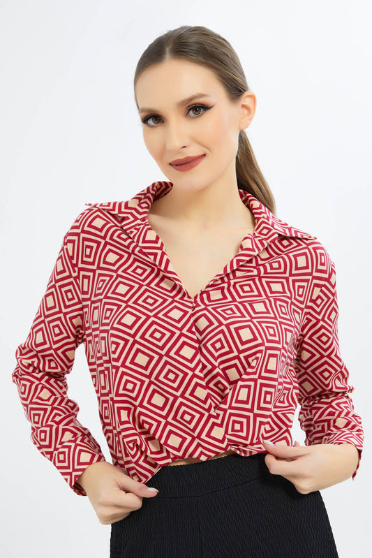 Redtag-Women-Printed-Wrap-Shirt-Category:Blouses,-Colour:Assorted,-Deals:New-In,-Dept:Ladieswear,-Filter:Women's-Clothing,-New-In-Women-APL,-Non-Sale,-S23B,-Section:Women,-Women-Blouses-Women's-