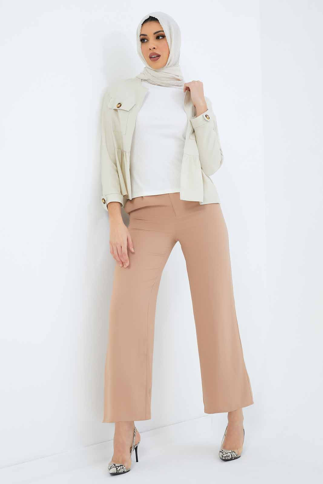 Redtag-Women-Peach-Straight-Fit-Trouser-Category:Trousers,-Colour:Apricot,-Deals:New-In,-Dept:Ladieswear,-Filter:Women's-Clothing,-LMC,-New-In-Women-APL,-Non-Sale,-S23B,-Section:Women,-Women-Trousers--