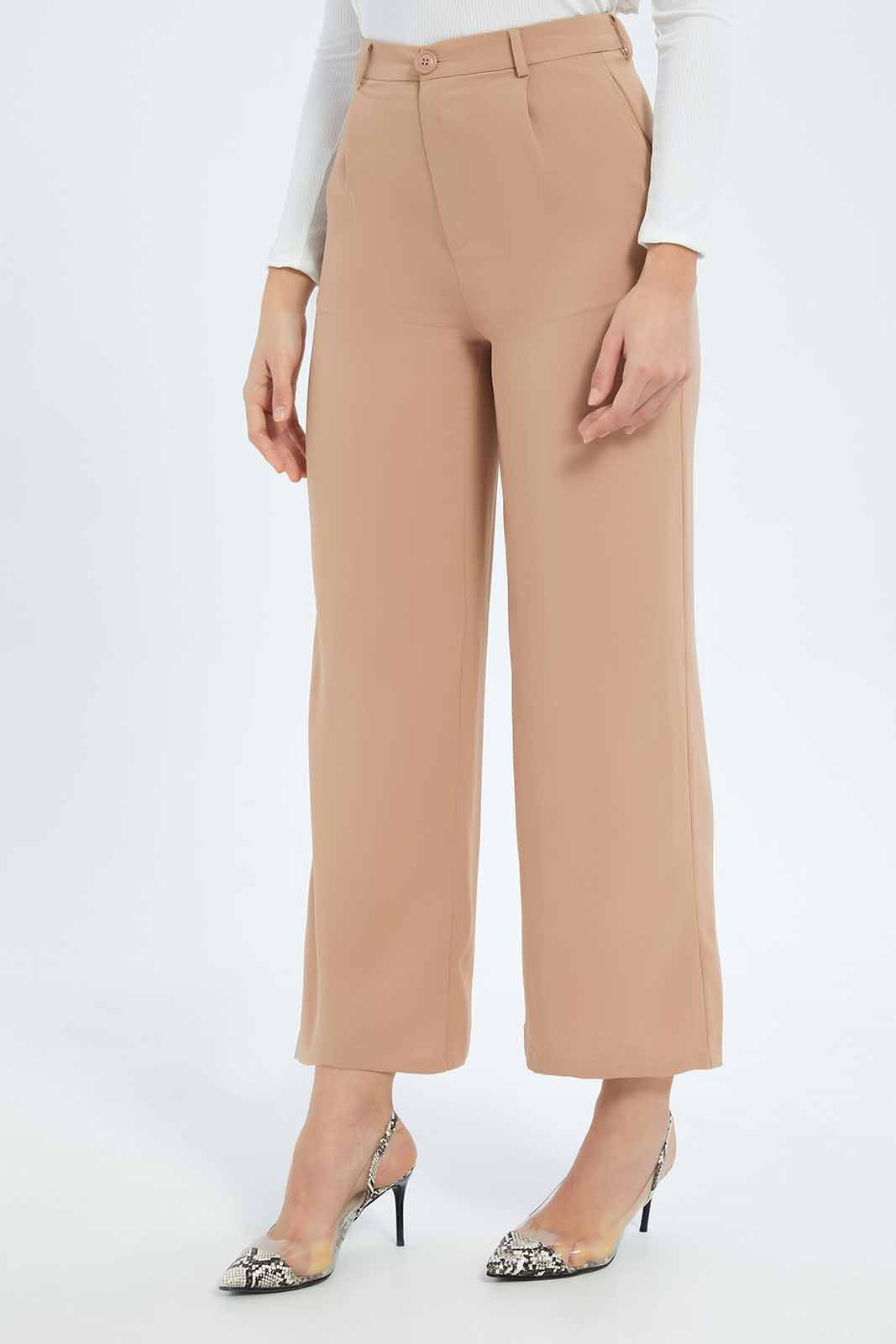 Redtag-Women-Peach-Straight-Fit-Trouser-Category:Trousers,-Colour:Apricot,-Deals:New-In,-Dept:Ladieswear,-Filter:Women's-Clothing,-LMC,-New-In-Women-APL,-Non-Sale,-S23B,-Section:Women,-Women-Trousers--