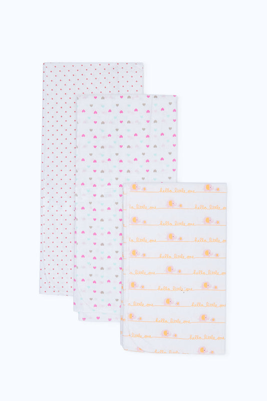 Redtag-Orange-3-Pack-Girl-Multi-Pack-Flannel-Blankets-Category:Newborn-Accessories,-Colour:Yellow,-Deals:2-FOR-90,-Deals:New-In,-Dept:New-Born,-Filter:Baby-(0-to-12-Mths),-H1:KWR,-H2:NBF,-H3:ACC,-H4:SAT,-NBF-Newborn-Accessories,-New-In-NBF-APL,-Non-Sale,-S23B,-Season:S23B,-Section:Boys-(0-to-14Yrs)-Baby-0 to 12 Months