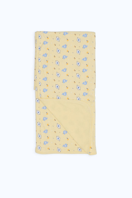 Redtag-Yellow-Allover-Print-Double-Jersey-Knit-Blanket-Category:Newborn-Accessories,-Colour:Yellow,-Deals:New-In,-Dept:New-Born,-Filter:Baby-(0-to-12-Mths),-H1:KWR,-H2:NBF,-H3:ACC,-H4:SAT,-NBF-Newborn-Accessories,-New-In-NBF-APL,-Non-Sale,-S23B,-Season:S23B,-Section:Boys-(0-to-14Yrs)-Baby-0 to 12 Months