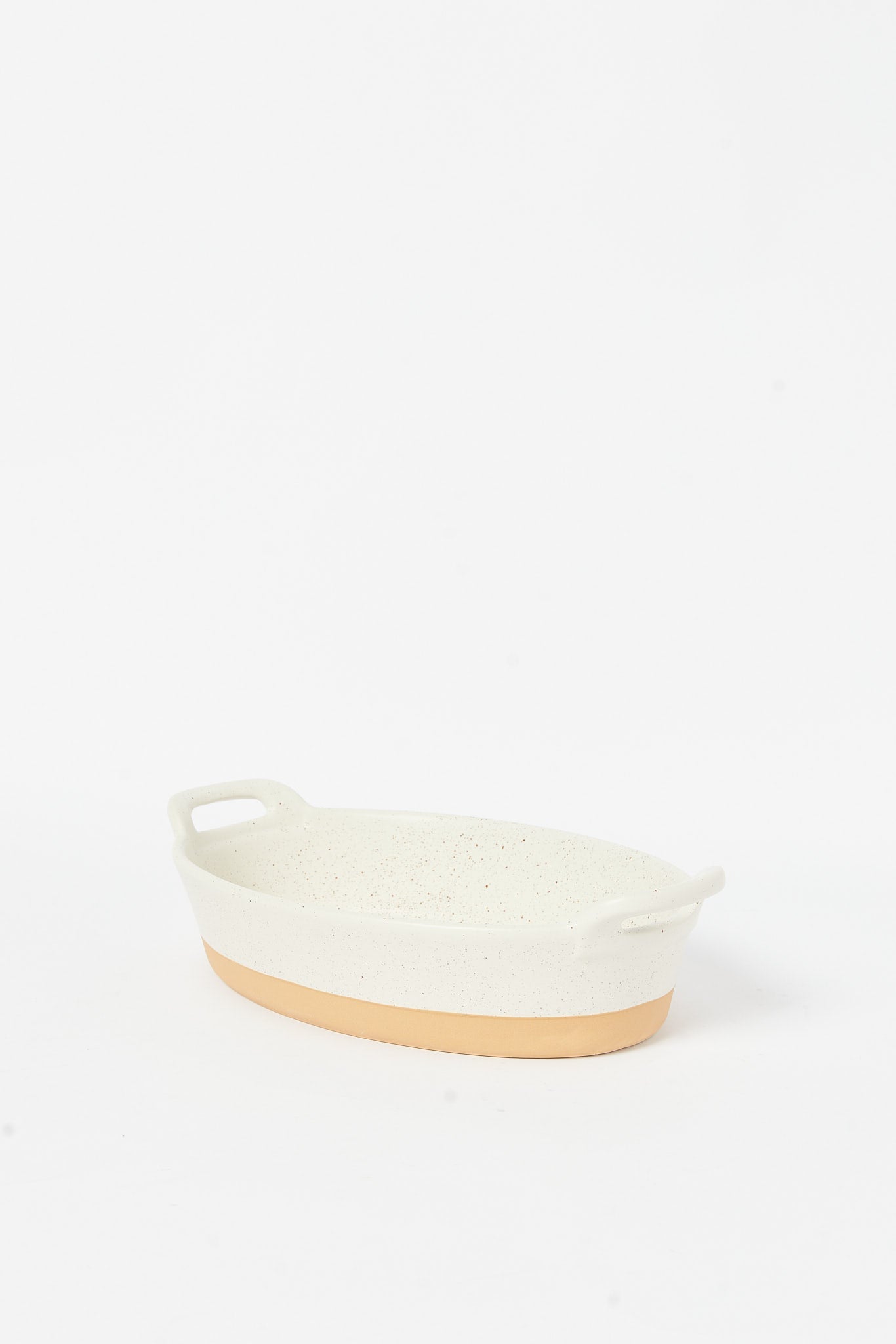 Redtag-Off-White-Oval-Baking-Dish-(Small)-Category:Bakeware,-Colour:Cream,-Deals:New-In,-Filter:Home-Dining,-H1:HMW,-H2:DIN,-H3:SEW,-H4:SSI,-HMW-DIN-Serveware,-New-In-HMW-DIN,-Non-Sale,-S23B,-Season:S23B,-Section:Homewares-Home-Dining-