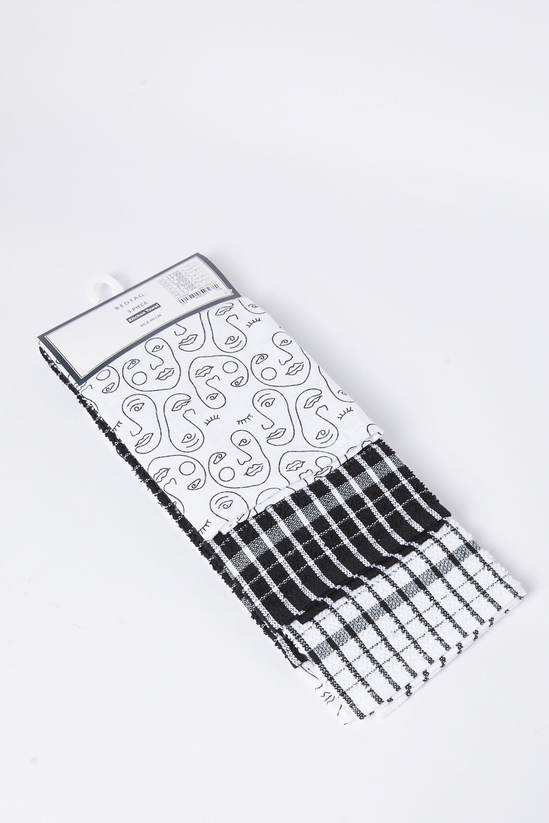 Redtag-Black-Kitchen-Towel-Set-(3-Piece)-Category:Towels,-Colour:Black,-Deals:New-In,-Filter:Home-Dining,-HMW-DIN-Kitchen-Accessories,-New-In-HMW-DIN,-Non-Sale,-S23B,-Section:Homewares-Home-Dining-