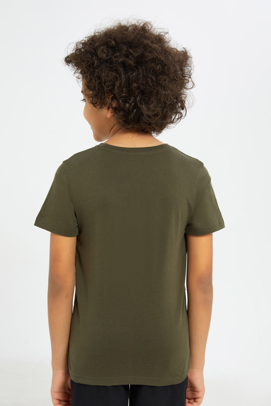 Redtag-Boys-Olive-T--Shirt-With-Flock-Placement-Print-BOY-T-Shirts,-Category:T-Shirts,-CHA,-Colour:Olive,-Deals:New-In,-Dept:Boys,-Filter:Boys-(2-to-8-Yrs),-H1:KWR,-H2:BOY,-H3:TSH,-H4:TSH,-New-In-BOY-APL,-Non-Sale,-RMD,-S23B,-Season:S23D,-Section:Boys-(0-to-14Yrs)-Boys-2 to 8 Years