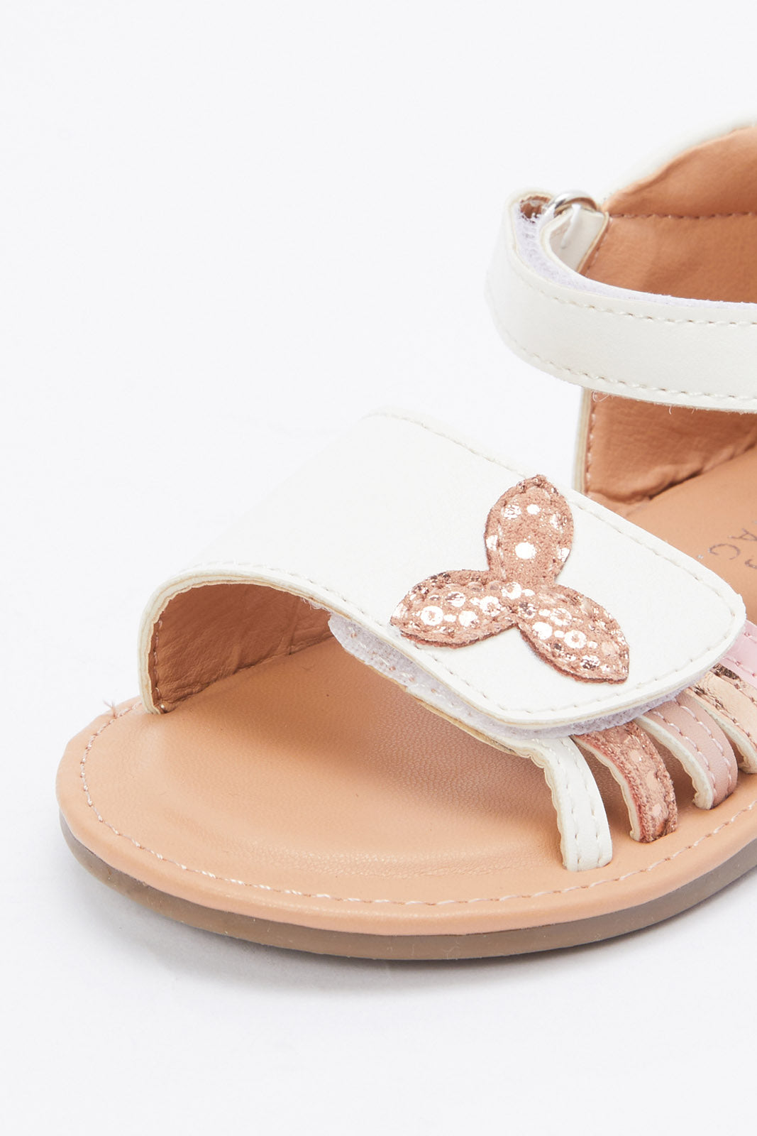 Redtag-White-Sandal-Category:Shoes,-Colour:White,-Deals:New-In,-Filter:Girls-Footwear-(1-to-3-Yrs),-H1:FOO,-H2:ING,-H3:SHO,-H4:CAH,-ING-Shoes,-N/A,-New-In-ING-FOO,-Non-Sale,-RMD,-S23B,-Season:S23B,-Section:Girls-(0-to-14Yrs)-Infant-Girls-1 to 3 Years