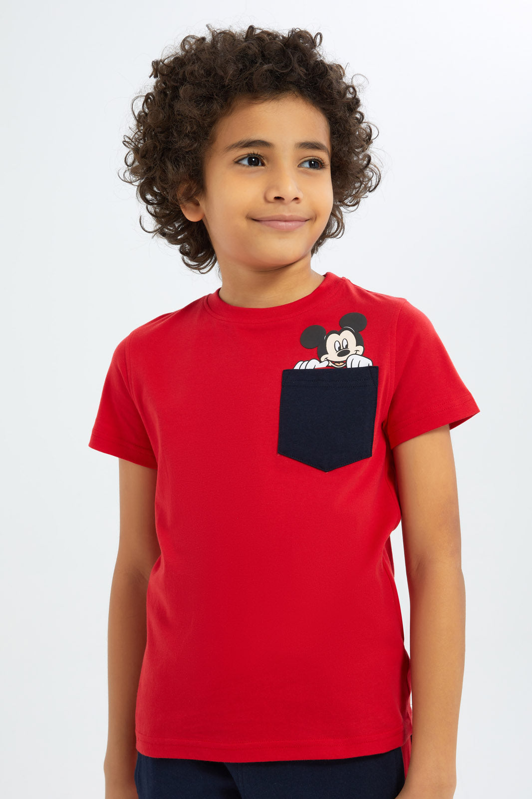 Redtag-Boys-Red-Mickey-Mouse-Pocket-T-Shirt-BOY-T-Shirts,-Category:T-Shirts,-CHA,-Colour:Red,-Deals:New-In,-Dept:Boys,-Filter:Boys-(2-to-8-Yrs),-New-In-BOY-APL,-Non-Sale,-S23C,-Section:Boys-(0-to-14Yrs)-Boys-2 to 8 Years