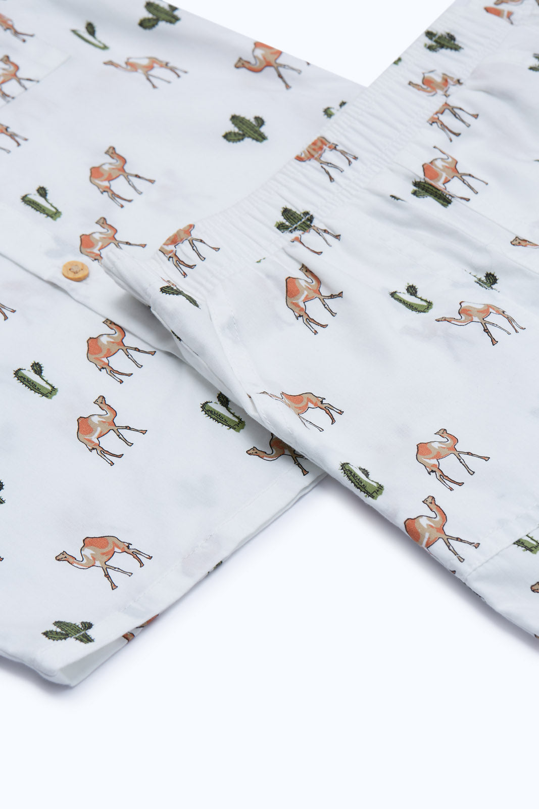 Redtag-Boys-White-Camel-Print-Woven-Shirt-And-Shorts-2-Pcs-Set-Set-Category:Sets,-Colour:White,-Deals:New-In,-Dept:Boys,-Filter:Infant-Boys-(3-to-24-Mths),-H1:KWR,-H2:INB,-H3:SET,-H4:CAE,-INB-Sets,-New-In-INB-APL,-Non-Sale,-Packs,-S23B,-Season:S23B,-Section:Boys-(0-to-14Yrs),-Set:Set-of-2-Infant-Boys-3 to 24 Months