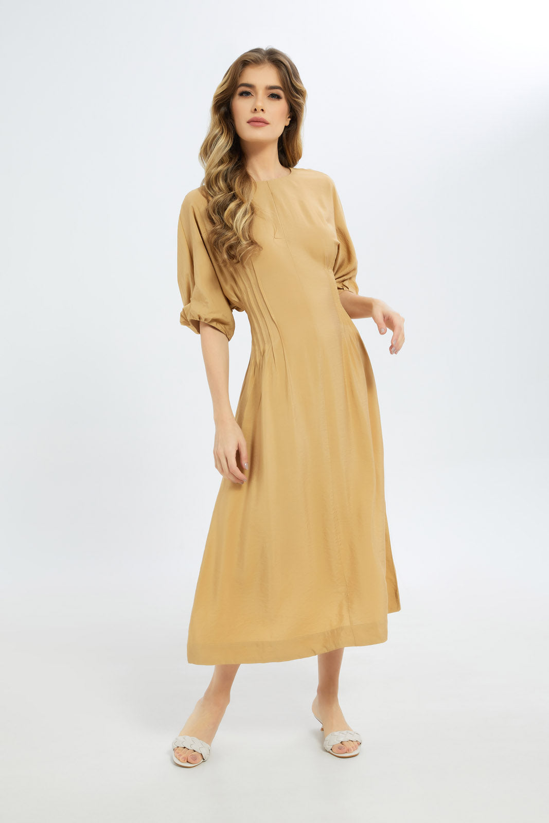 Redtag-Women-Sand-Long-Dress-Category:Dresses,-Colour:Sand,-Deals:New-In,-Dept:Ladieswear,-Filter:Women's-Clothing,-LDC,-LDC-Dresses,-New-In-LDC-APL,-Non-Sale,-S23C,-Section:Women-Women's-