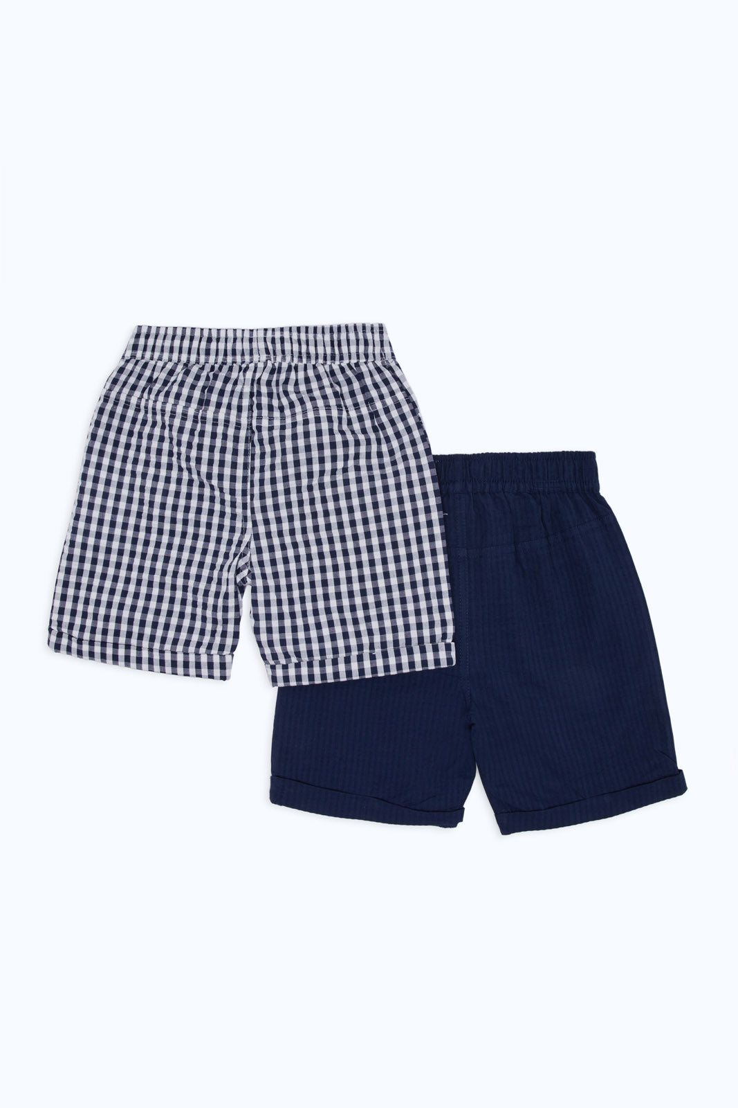 Redtag-Boys-Blue/White-2-Pack-Pack-Searsucker-Trs-Shorts-Category:Shorts,-Colour:Blue,-Deals:New-In,-Dept:Boys,-Filter:Infant-Boys-(3-to-24-Mths),-H1:KWR,-H2:INB,-H3:TRS,-H4:SRT,-INB-Shorts,-New-In-INB-APL,-Non-Sale,-RMD,-S23C,-Season:S23C,-Section:Boys-(0-to-14Yrs)-Infant-Boys-3 to 24 Months