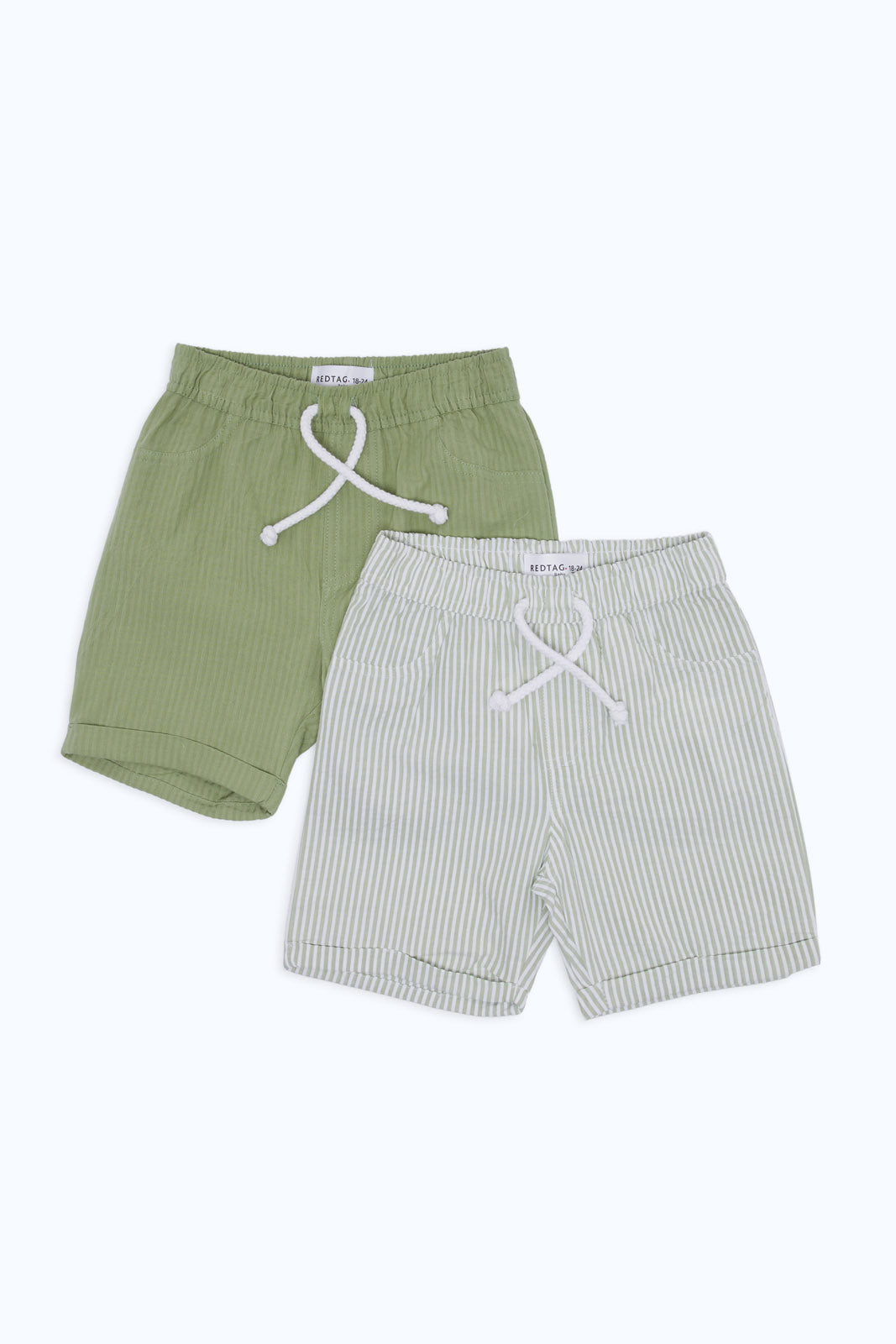 Redtag-Boys-Green/Navy-2-Pack-Pack-Searsucker-Trs-Shorts-Category:Shorts,-Colour:Green,-Deals:New-In,-Dept:Boys,-Filter:Infant-Boys-(3-to-24-Mths),-H1:KWR,-H2:INB,-H3:TRS,-H4:SRT,-INB-Shorts,-New-In-INB-APL,-Non-Sale,-RMD,-S23C,-Season:S23C,-Section:Boys-(0-to-14Yrs)-Infant-Boys-3 to 24 Months