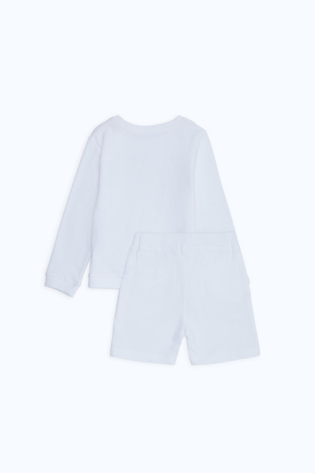 Redtag-Boys-White-Sweatshirts-And-Shorts-Terry-Set-Category:Sets,-Colour:White,-Deals:New-In,-Dept:Boys,-Filter:Infant-Boys-(3-to-24-Mths),-H1:KWR,-H2:INB,-H3:SET,-H4:CAE,-INB-Sets,-New-In-INB-APL,-Non-Sale,-Packs,-S23B,-Season:S23B,-Section:Boys-(0-to-14Yrs),-Set:Set-of-2-Infant-Boys-3 to 24 Months