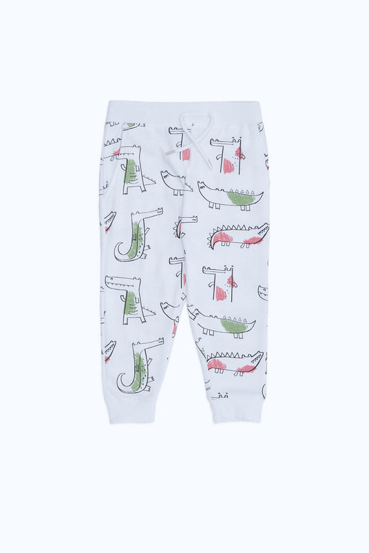 Redtag-Boys-White-Croc-Printed-Active-Pants-Category:Joggers,-Colour:White,-Deals:New-In,-Dept:Boys,-Filter:Infant-Boys-(3-to-24-Mths),-H1:KWR,-H2:INB,-H3:SPW,-H4:ATP,-INB-Joggers,-New-In-INB-APL,-Non-Sale,-S23C,-Season:S23C,-Section:Boys-(0-to-14Yrs),-TBL-Infant-Boys-3 to 24 Months