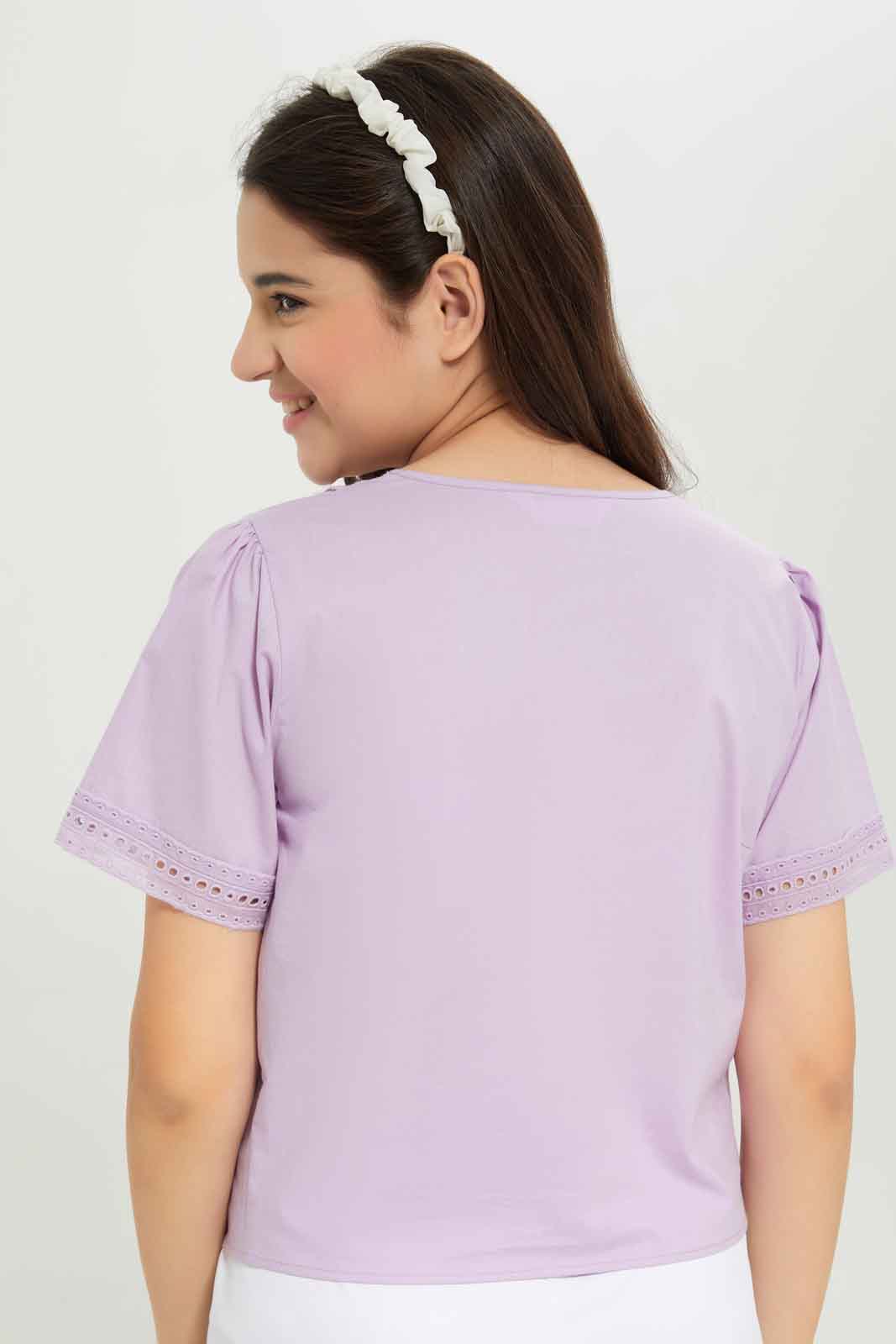 Redtag-Girls-Purple-Square-Neck-Crop-Top-Category:Blouses,-Colour:Purple,-Deals:New-In,-Dept:Girls,-Filter:Senior-Girls-(8-to-14-Yrs),-GSR-Blouses,-New-In-GSR-APL,-Non-Sale,-S23B,-Section:Girls-(0-to-14Yrs)-Senior-Girls-9 to 14 Years