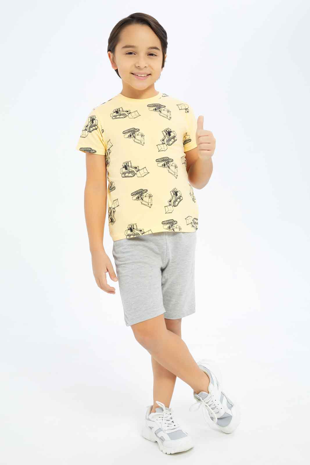 Redtag-Boys-Yellow-Bulldozer-BOY-T-Shirts,-Category:T-Shirts,-CHA,-Colour:Yellow,-Deals:New-In,-Dept:Boys,-Filter:Boys-(2-to-8-Yrs),-New-In-BOY-APL,-Non-Sale,-S23B,-Section:Boys-(0-to-14Yrs),-VLM-Boys-2 to 8 Years