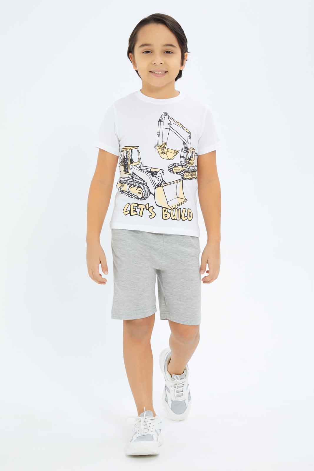 Redtag-Boys-Yellow-Bulldozer-BOY-T-Shirts,-Category:T-Shirts,-CHA,-Colour:Yellow,-Deals:New-In,-Dept:Boys,-Filter:Boys-(2-to-8-Yrs),-New-In-BOY-APL,-Non-Sale,-S23B,-Section:Boys-(0-to-14Yrs),-VLM-Boys-2 to 8 Years