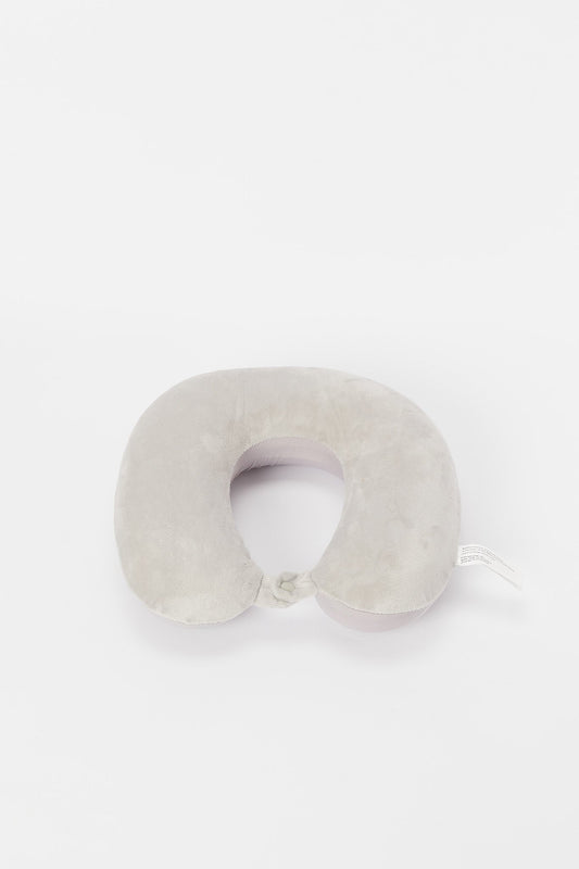 Redtag-Grey-U-Shape-Soft-Travel-Pillow-Category:Travel-Pillows,-Colour:Grey,-Filter:Travel-Accessories,-IMP-Travel-Pillows,-New-In,-New-In-IMP-ACC,-Non-Sale,-S23B,-Section:Homewares-Travel-Accessories-