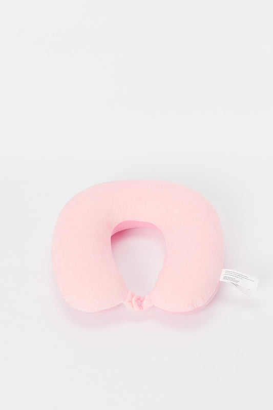 Redtag-Pink-U-Shape-Soft-Travel-Pillow-Category:Travel-Pillows,-Colour:Pink,-Filter:Travel-Accessories,-IMP-Travel-Pillows,-New-In,-New-In-IMP-ACC,-Non-Sale,-S23B,-Section:Homewares-Travel-Accessories-