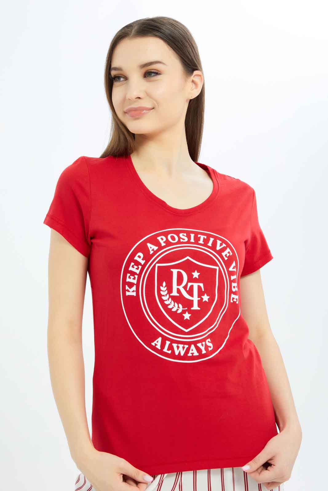 Redtag-Women-Assorted-Short-Sleeves-Table-Pajama-Set-Category:Pyjama-Sets,-Colour:Assorted,-Deals:New-In,-Dept:Ladieswear,-Filter:Women's-Clothing,-New-In-Women-APL,-Non-Sale,-S23B,-Section:Women,-TBL,-Women-Pyjama-Sets--