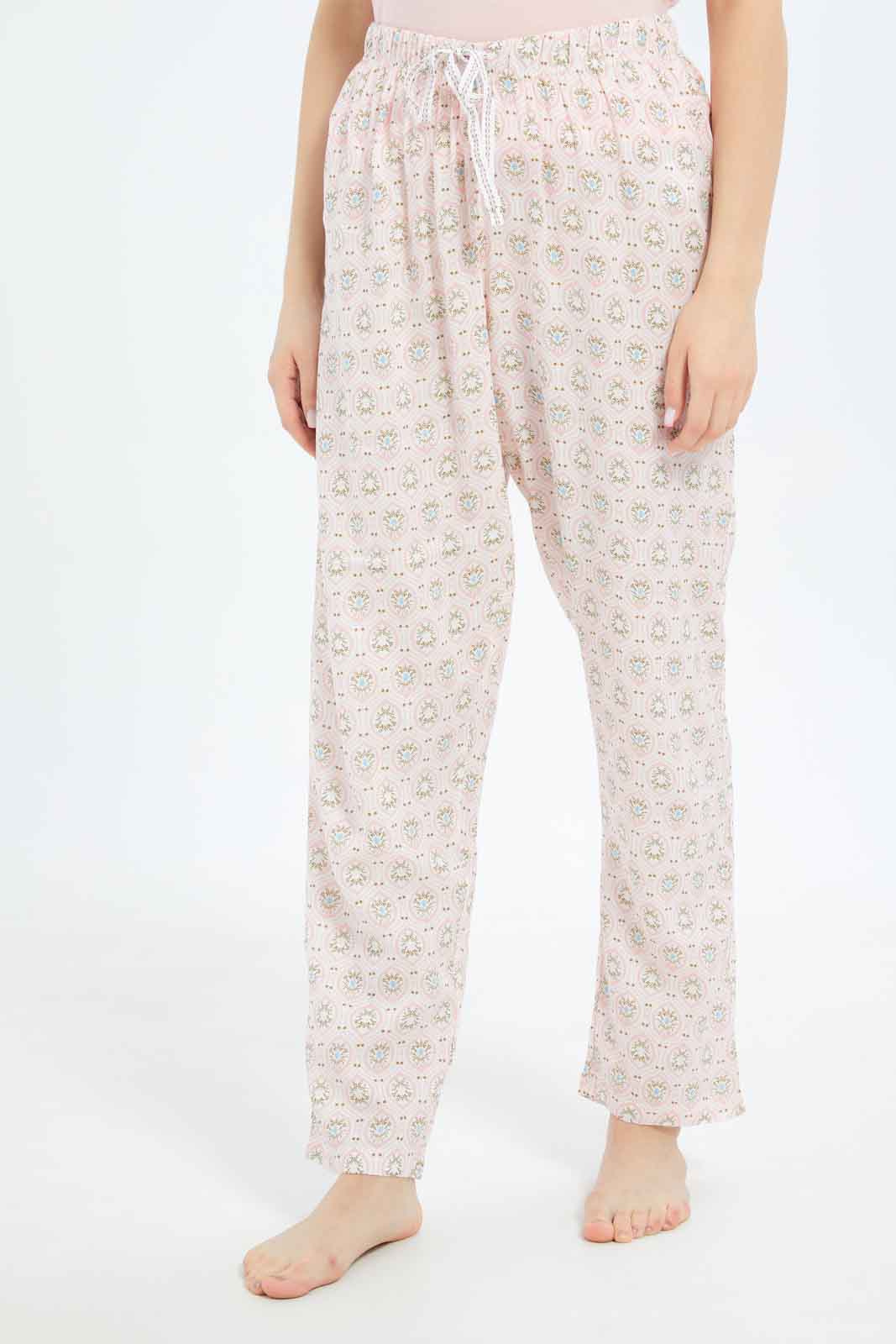 Redtag-Women-Assorted-Short-Sleeves-Table-Pajama-Set-Category:Pyjama-Sets,-Colour:Assorted,-Deals:New-In,-Dept:Ladieswear,-Filter:Women's-Clothing,-New-In-Women-APL,-Non-Sale,-S23B,-Section:Women,-TBL,-Women-Pyjama-Sets--