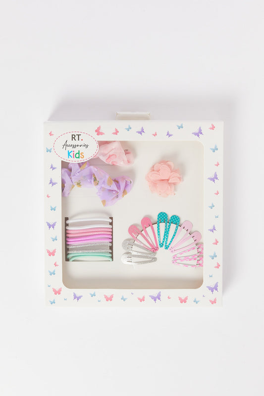 Redtag-Multi-Colour-Scrunchies-Set-Category:Hair-Accessories,-Colour:Assorted,-Filter:Girls-Accessories,-GIR-Hair-Accessories,-New-In,-New-In-GIR-ACC,-Non-Sale,-S23B,-Section:Girls-(0-to-14Yrs)-Girls-