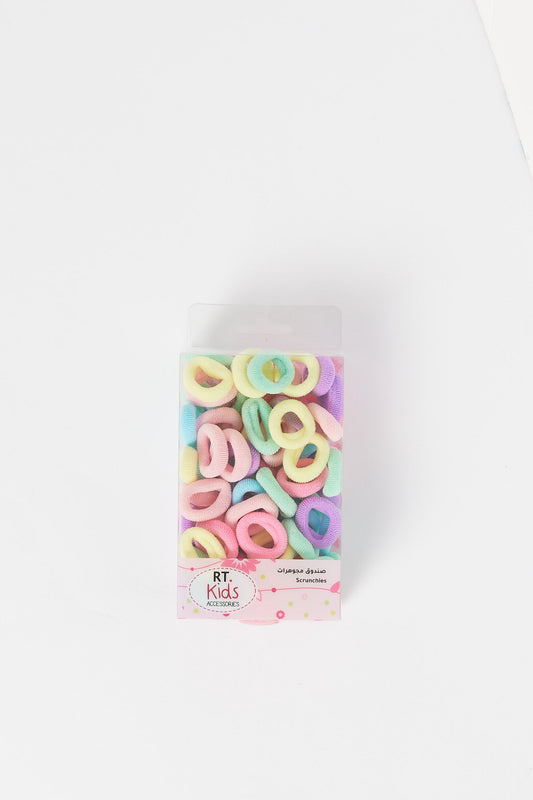 Redtag-Multi-Colour-Scrunchies-Set-Category:Hair-Accessories,-Colour:Assorted,-Filter:Girls-Accessories,-GIR-Hair-Accessories,-New-In,-New-In-GIR-ACC,-Non-Sale,-S23B,-Section:Girls-(0-to-14Yrs)-Girls-