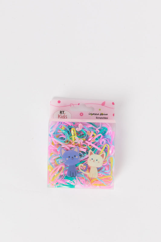 Redtag-Multi-Colour-Scrunchies-Set-Category:Hair-Accessories,-Colour:Assorted,-Filter:Girls-Accessories,-GIR-Hair-Accessories,-New-In,-New-In-GIR-ACC,-Non-Sale,-S23B,-Section:Girls-(0-to-14Yrs)-Girls-